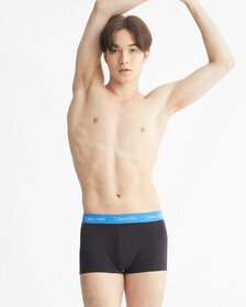 Cotton Stretch 低腰貼身短版四角褲（3 件組）, BLACK W GREY HTR WB/BLACK W WHITE WB/Bla, hi-res