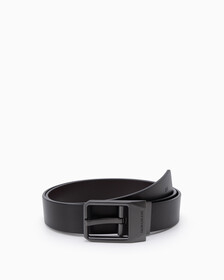 REVERSIBLE FACETED BELT 35MM, BLACK SMOOTH SP, hi-res