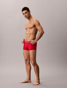 Icon Microfiber Stretch Metallic Low Rise Trunk, Red Gala, hi-res