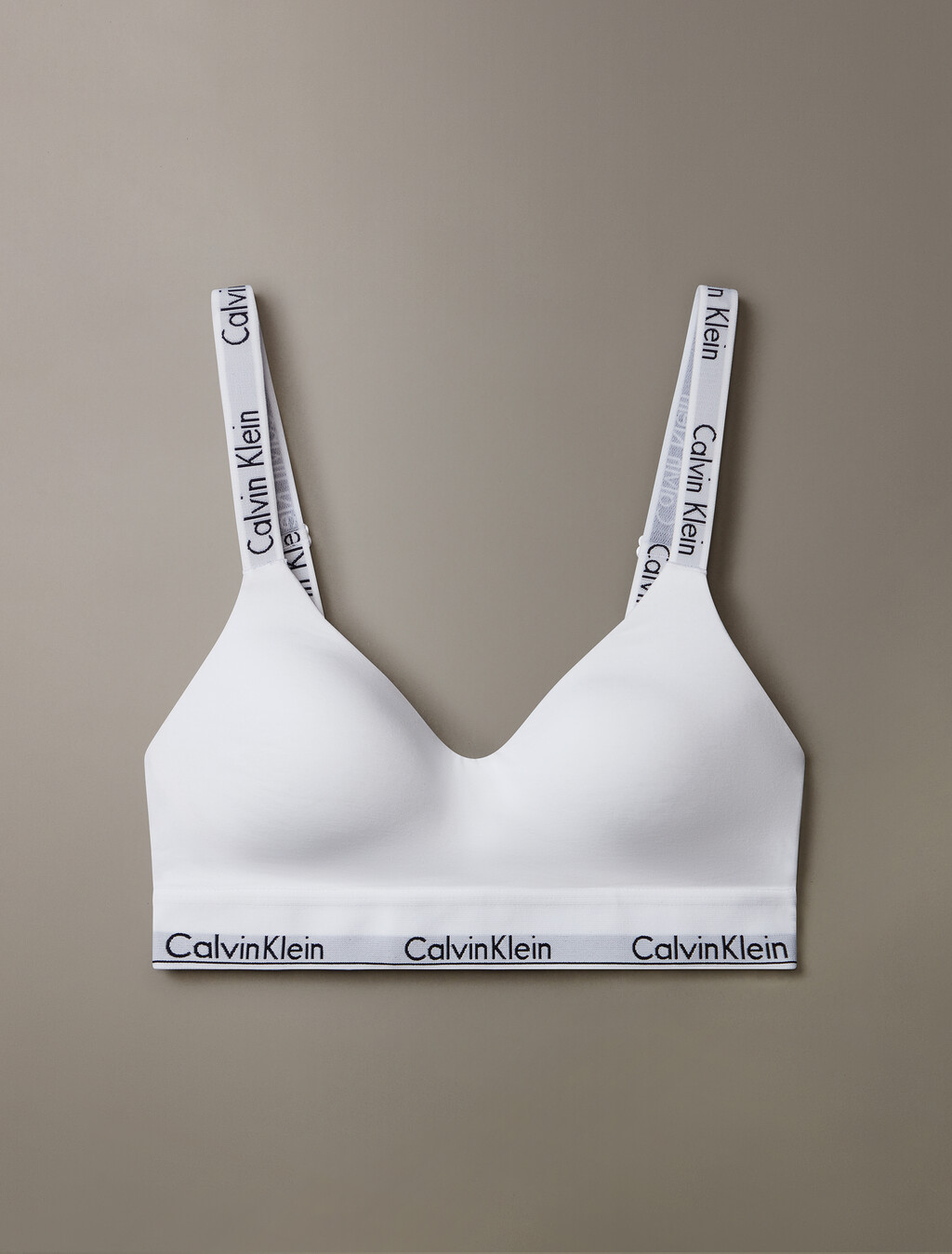 Icon Cotton Lightly Lined Bralette, Classic White, hi-res