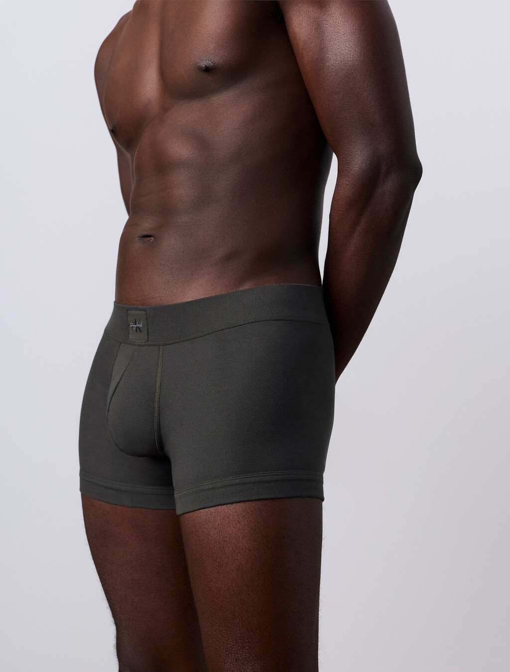 Jung Kook for Calvin Klein Heritage Cotton Monologo Trunk, Peat, hi-res