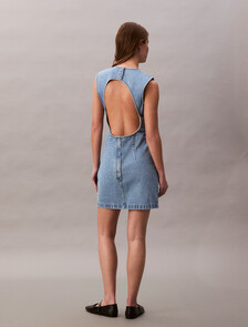 Open Back Cap Sleeve Dress, HUNTINGTON, hi-res