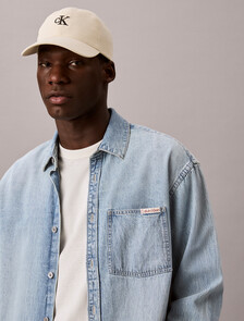 Small Monogram Baseball Cap, Bone White, hi-res