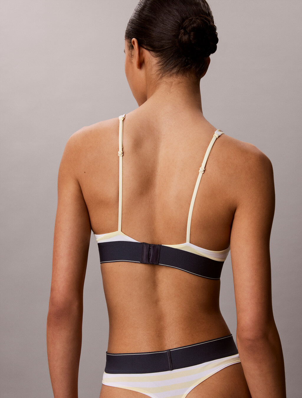 Monogram 圖案彈性超細纖維三角胸圍, CENT STRIPE ANISE FLOWER, hi-res