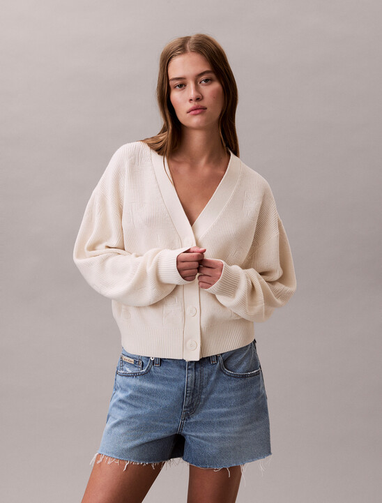 CK Emblem Knit Cardigan