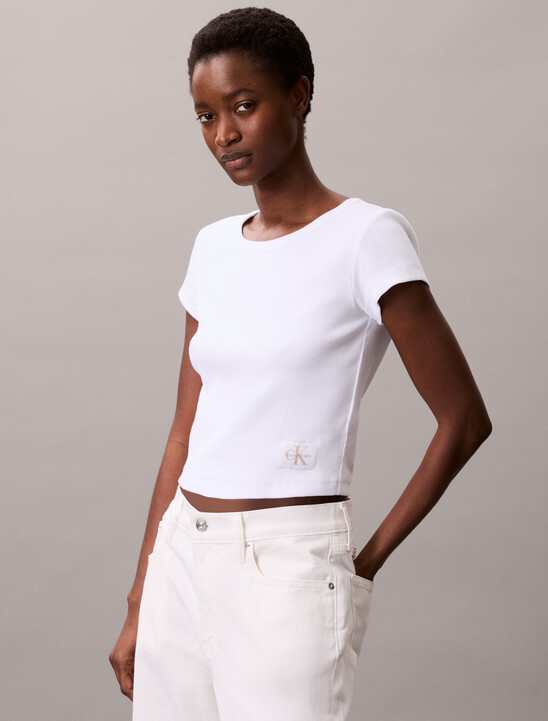 Cotton Stretch Rib Baby Tee