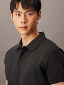 Liquid Cotton Polo Shirt, Black, hi-res
