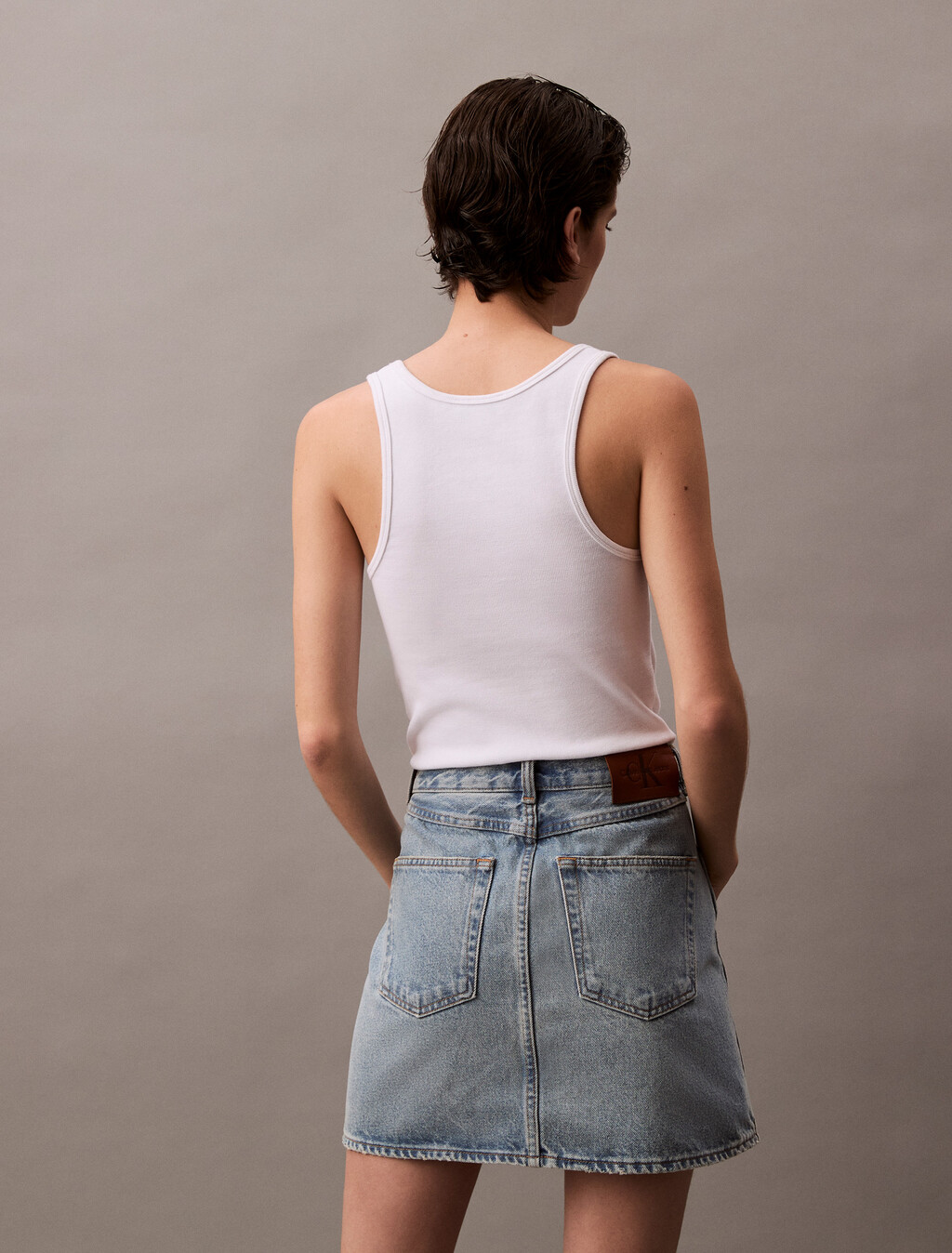 Denim Mini Skirt, CK NO02, hi-res