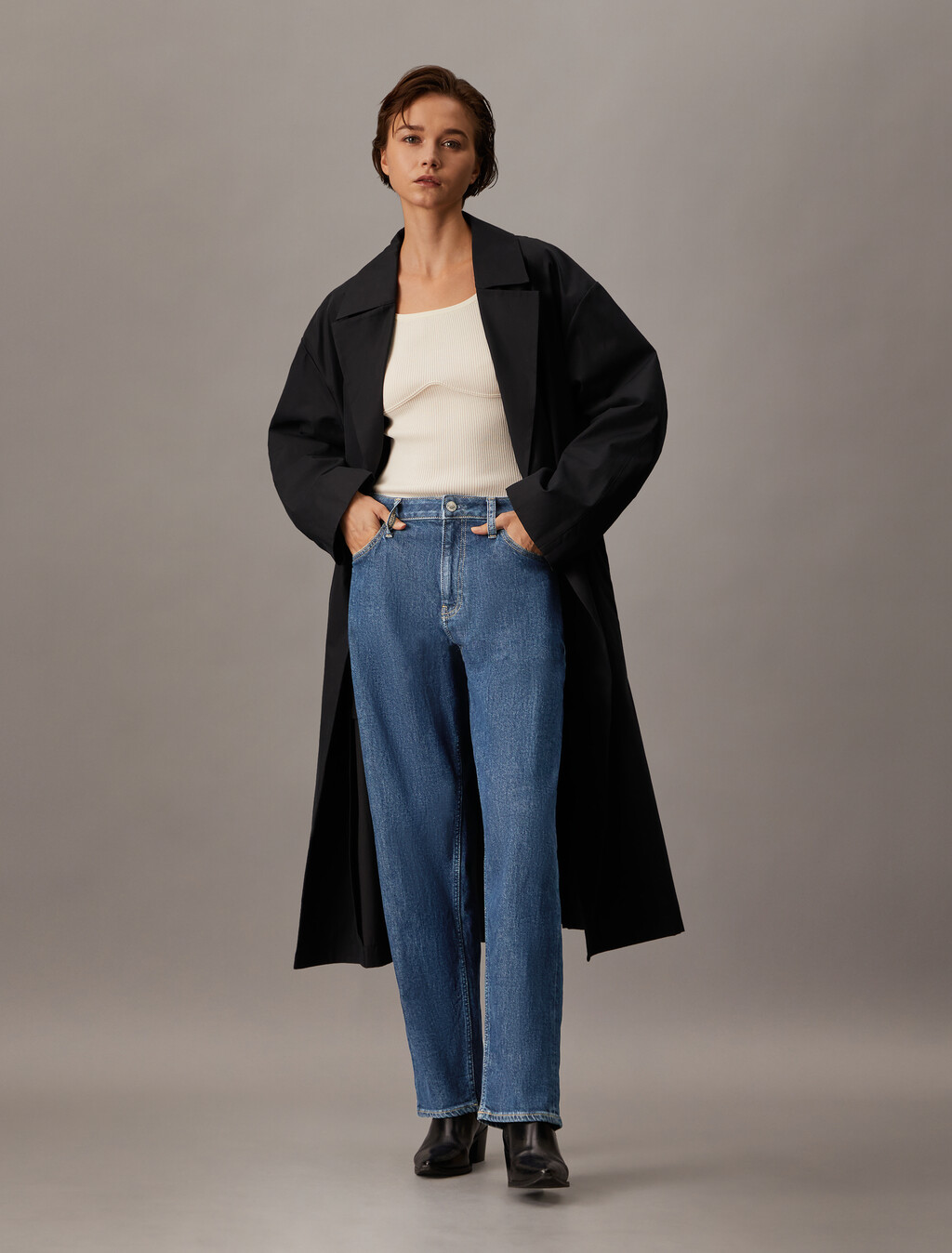 Italian Selvedge 90s Straight Jeans, Denim Dark, hi-res