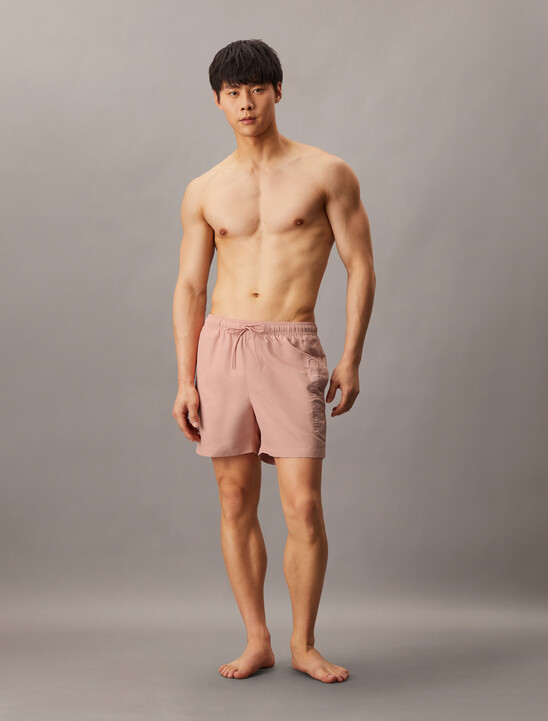 Medium Drawstring Swim Shorts - Logo Embroidery