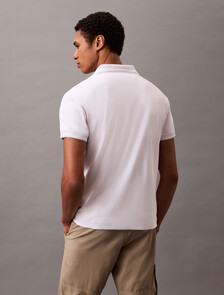 Monogram 壓花標誌飾邊 Polo 衫, Brilliant White, hi-res