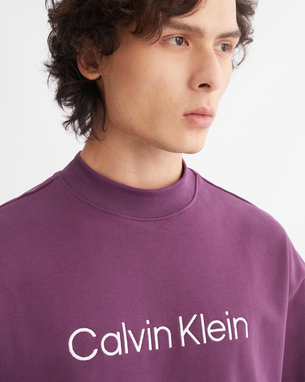 UNISEX RELAXED COTTON TERRY SWEATSHIRT, Shadow Purple, hi-res