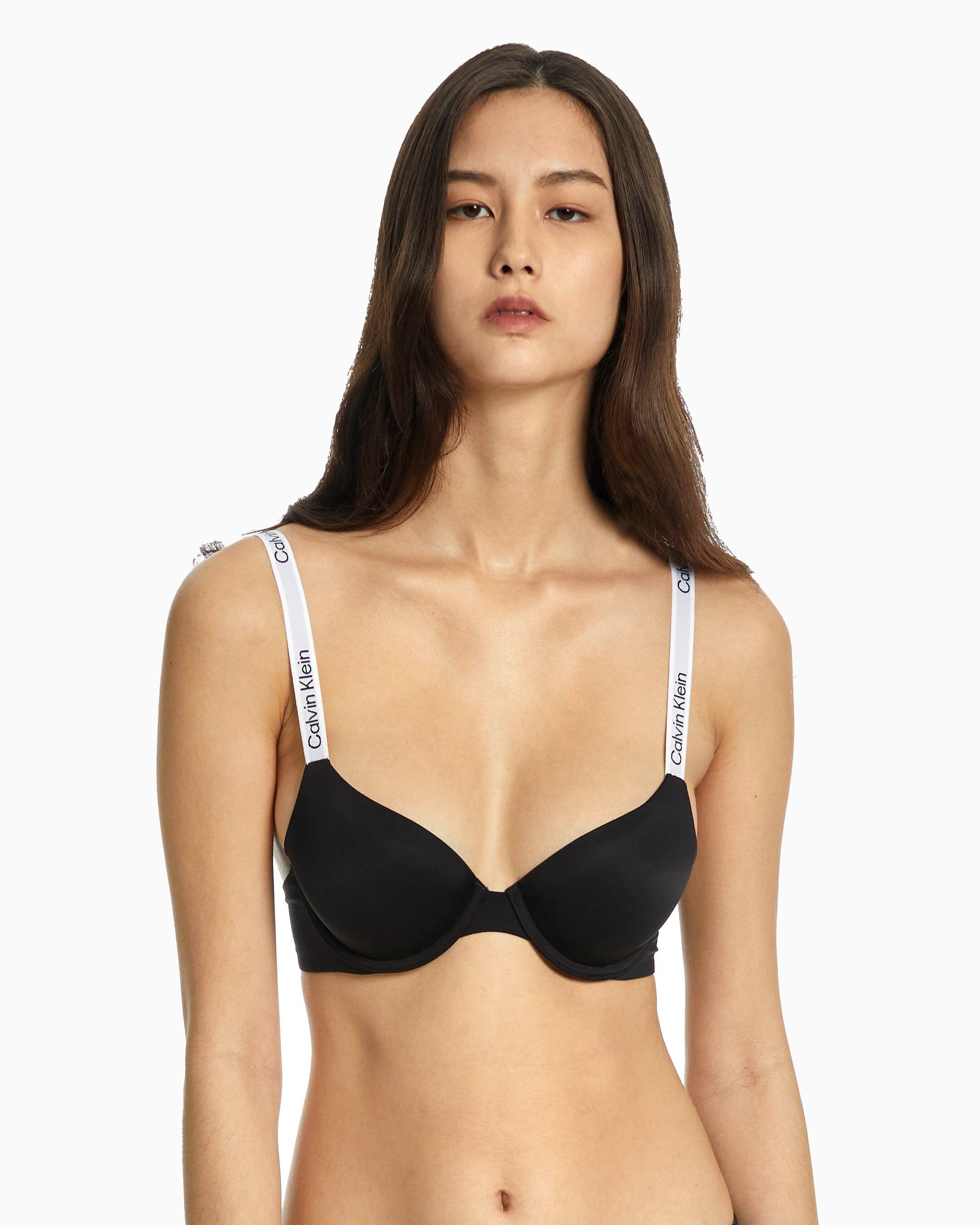 Tailored Logo Lightly Lined Demi Bra black Calvin Klein Hong Kong