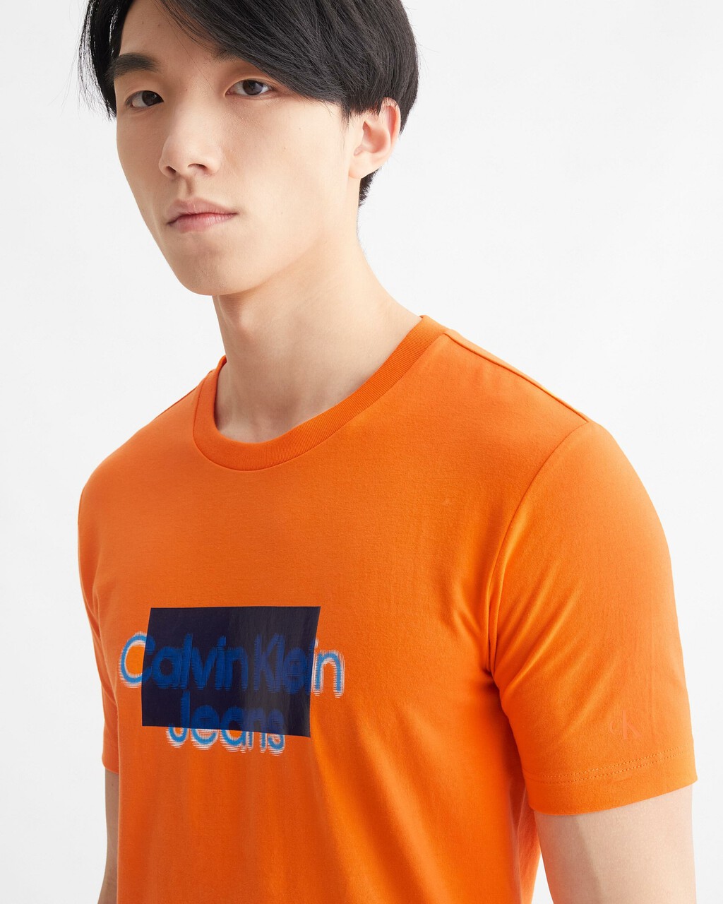 MOVEMENTS BLURRY LOGO SLIM TEE, Vibrant Orange, hi-res
