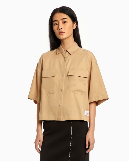 RECONSIDERED UTILITY CROPPED SHIRT