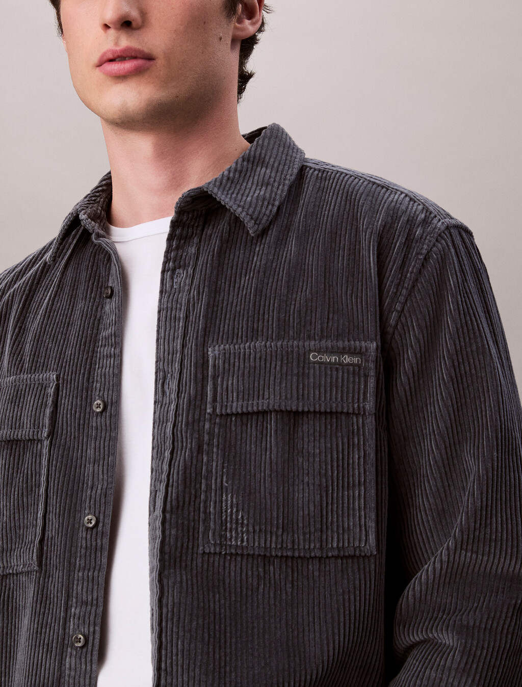 Corduroy Relaxed Button-Down Shirt, Harlem Night Blue, hi-res