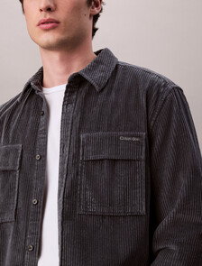 Corduroy Relaxed Button-Down Shirt, Harlem Night Blue, hi-res