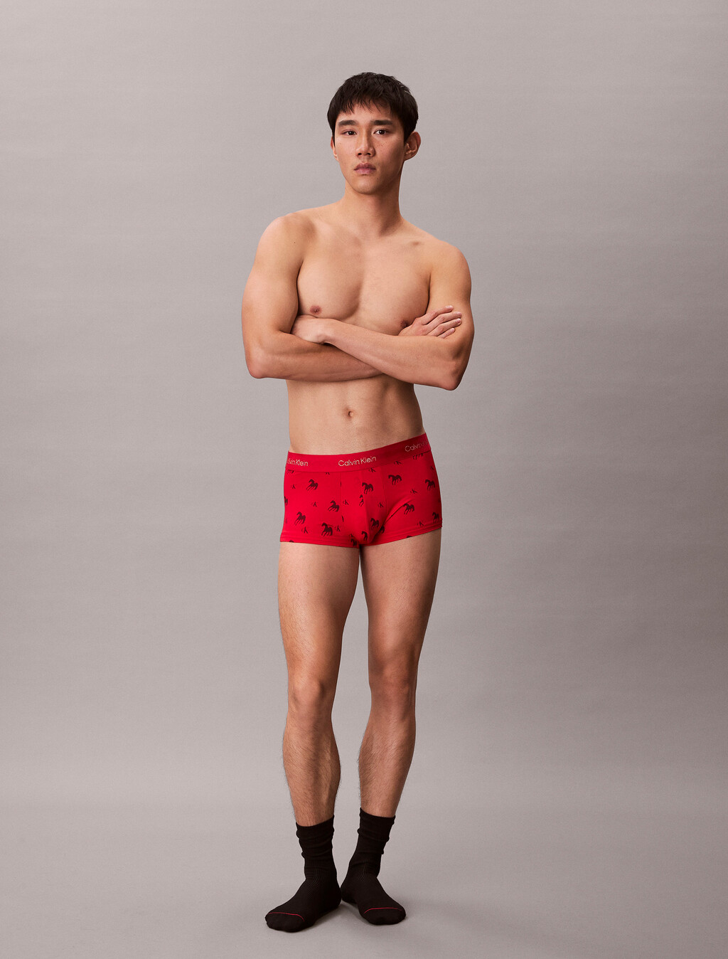 農曆新年限定低腰平口內褲, Untamed Horses_Rouge, hi-res