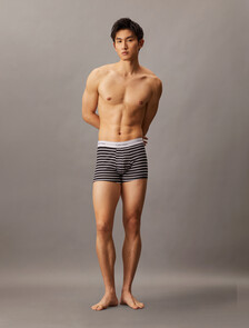 Icon 彈性棉質平口內褲 2 件組, black/ leader stripe black, hi-res