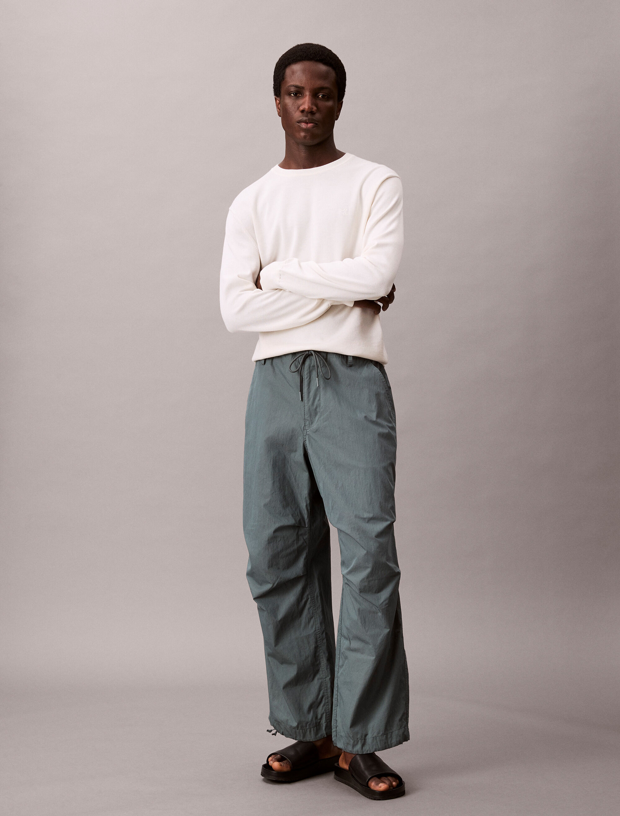 【BAON】Spilk parachute cotton pants Low Rise Parachute Pants | Ardene
