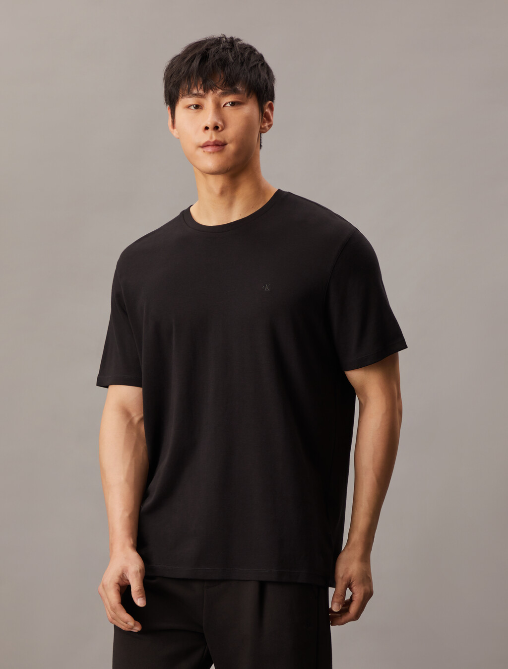 奢華棉質 T 恤, Black, hi-res