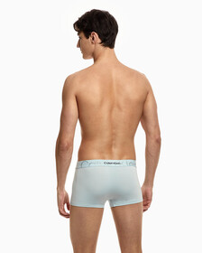 Embossed Icon Microfiber Low Rise Trunks, Palest Blue, hi-res