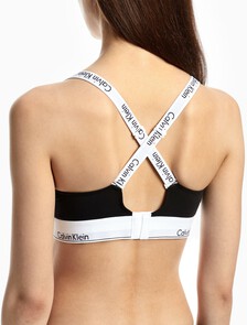 Icon Cotton Lightly Lined Bralette, Black, hi-res
