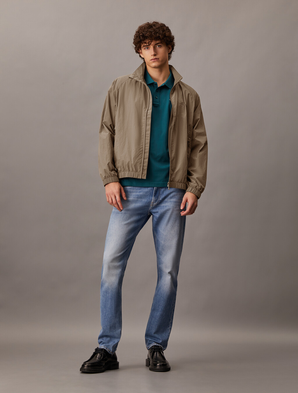 Essential Stand Collar Jacket, Falcon, hi-res