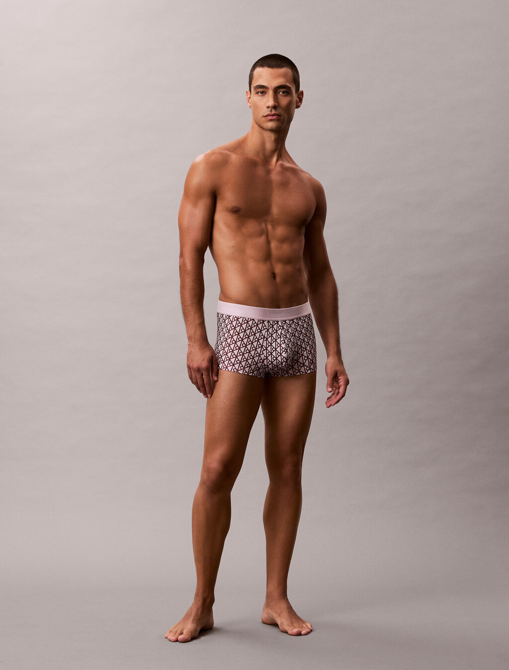 Icon 超細纖維彈性低腰平口內褲, BIJOU MODERN EMBLEM OUTLINE_SPRING LILAC, hi-res