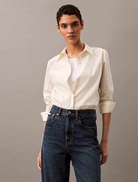 Poplin Classic Stretch Button-Down Shirt