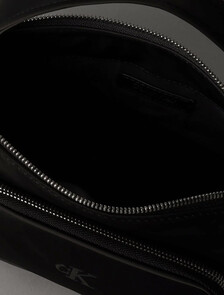 Soft Satin Nylon Shoulder Bag, Black, hi-res