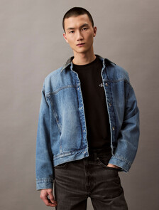 Calvin Logo Crew Neck Tee, Black, hi-res