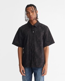 PREMIUM MONOGRAM 寬鬆裇衫, CK BLACK, hi-res