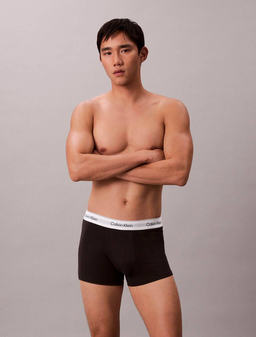 Icon Cotton Stretch Trunks 2 Pack, Black/Adrenaline Rush, hi-res