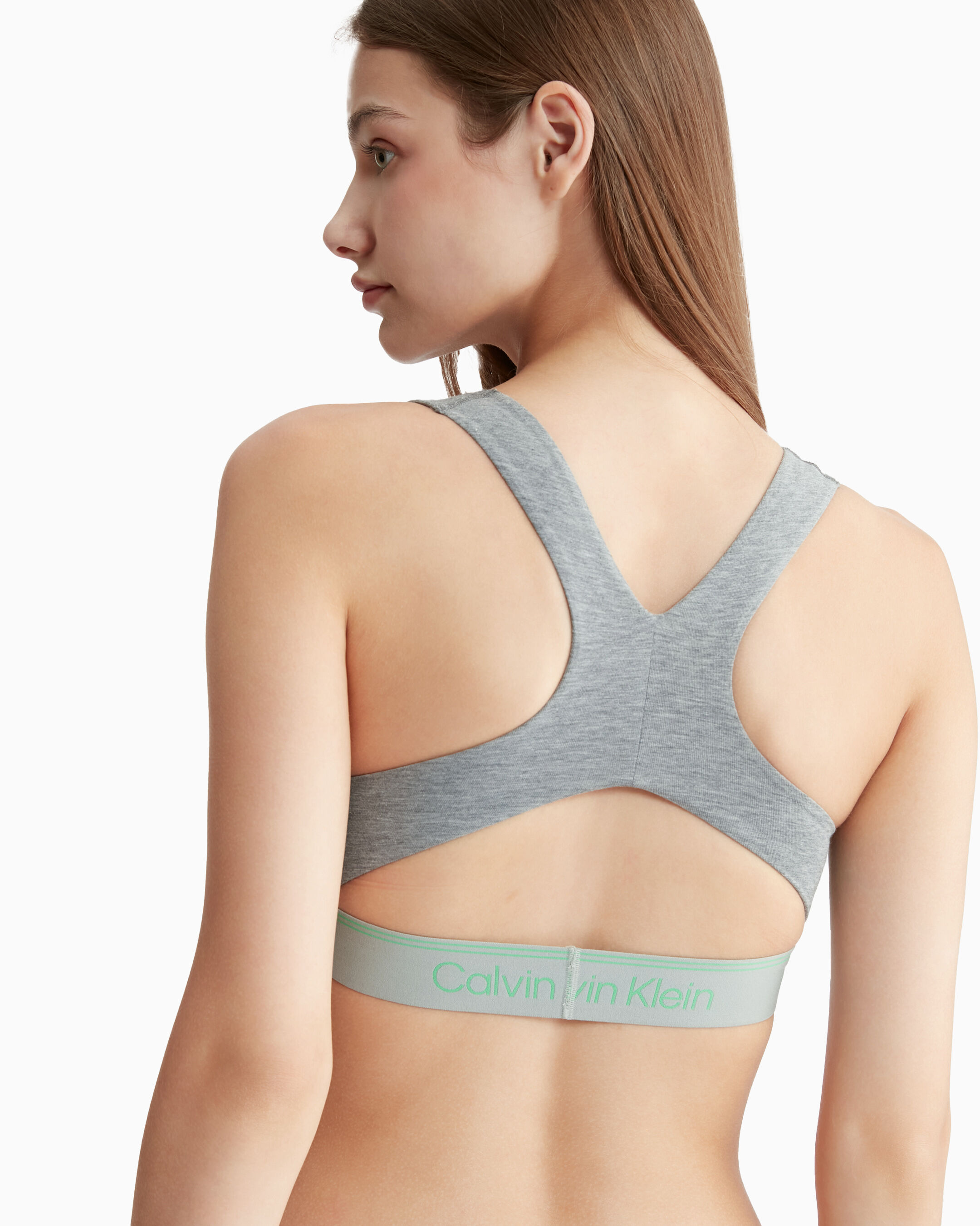 Athletic Cotton Lightly Lined Bralette grey Calvin Klein Hong Kong