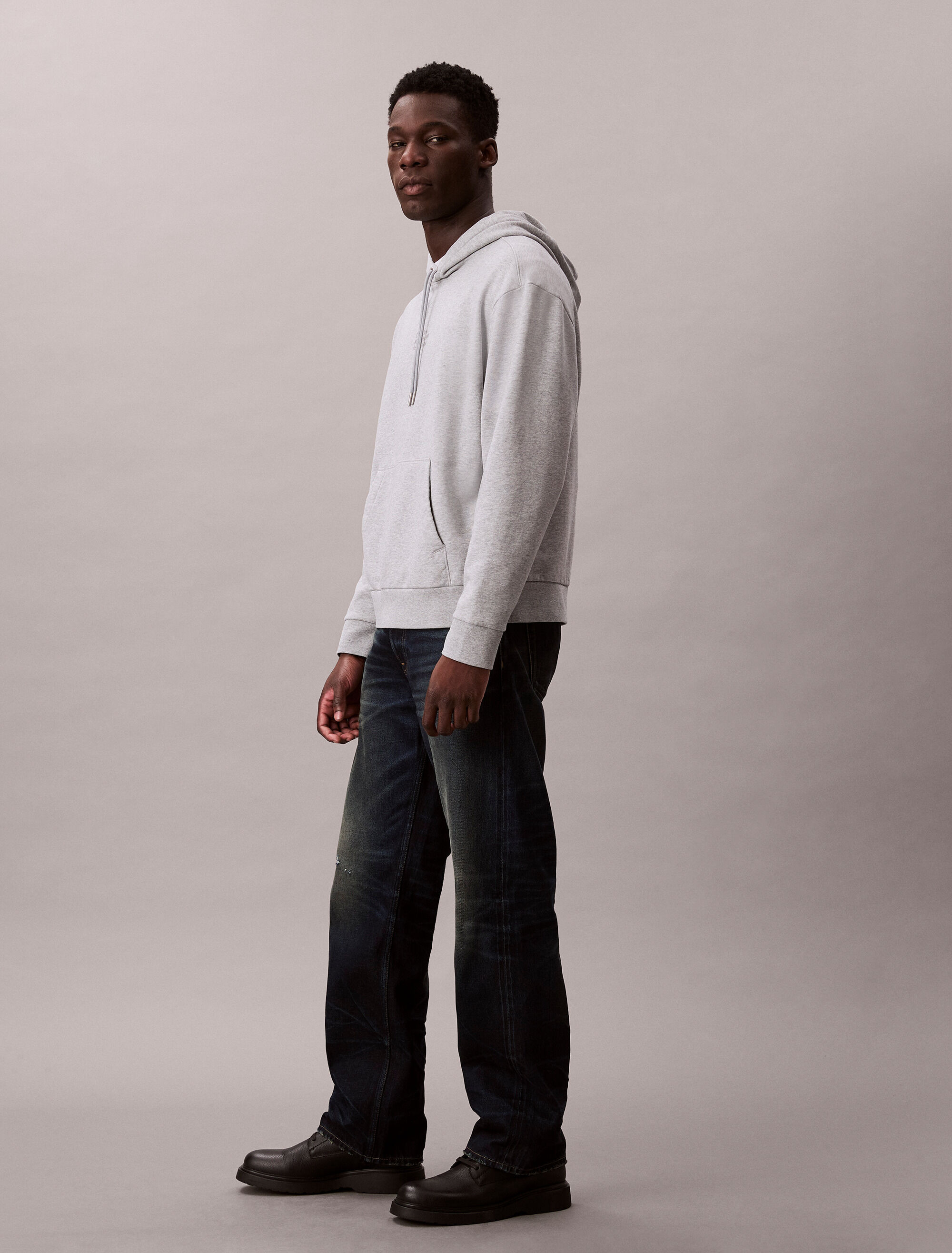 Kate Moss Fleece Graphic Hoodie | grey | Calvin Klein 香港