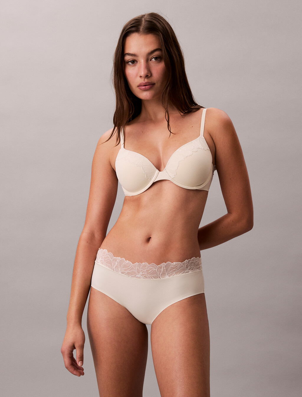 Lightly Lined Full Coverage Bra - Perfectly Fit Lace, Bone White, hi-res