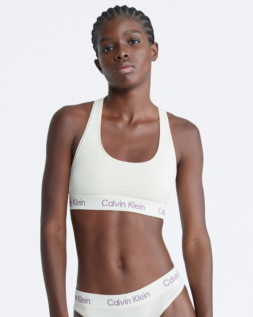 Modern Cotton Bralette, white