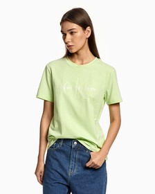 PIMA COTTON MONOGRAM TEE, Exotic Mint, hi-res