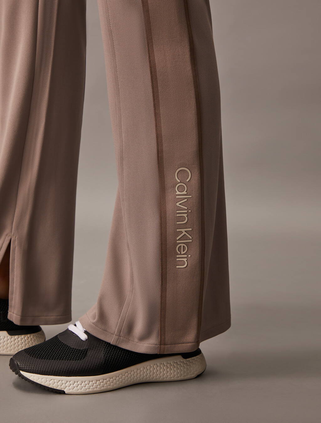 CK Sport Icon Tricot Flare Sweatpants, Driftwood, hi-res