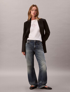 Cocktail Logo Graphic Boxy T-Shirt, White Greige, hi-res