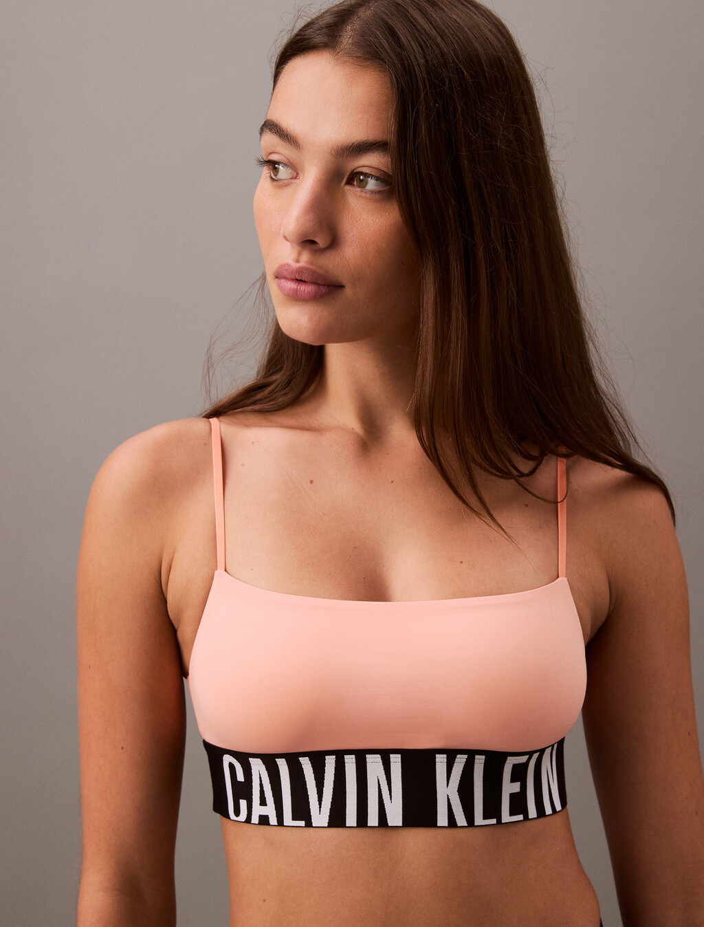Intense Power Microfiber Cooling Unlined Bralette, Papaya Punch, hi-res