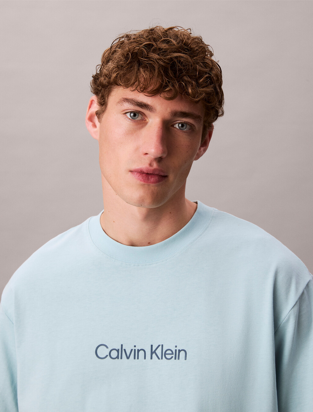 Calvin Logo Crew Neck Tee, Stratosphere, hi-res