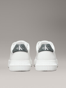 Leather Trainers, Bright White/Green Palm, hi-res