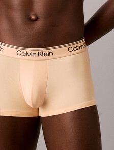 3 件裝低腰平口內褲 - Microfibre Stretch, Gulf Blue/Light Cast/Peach Bliss, hi-res