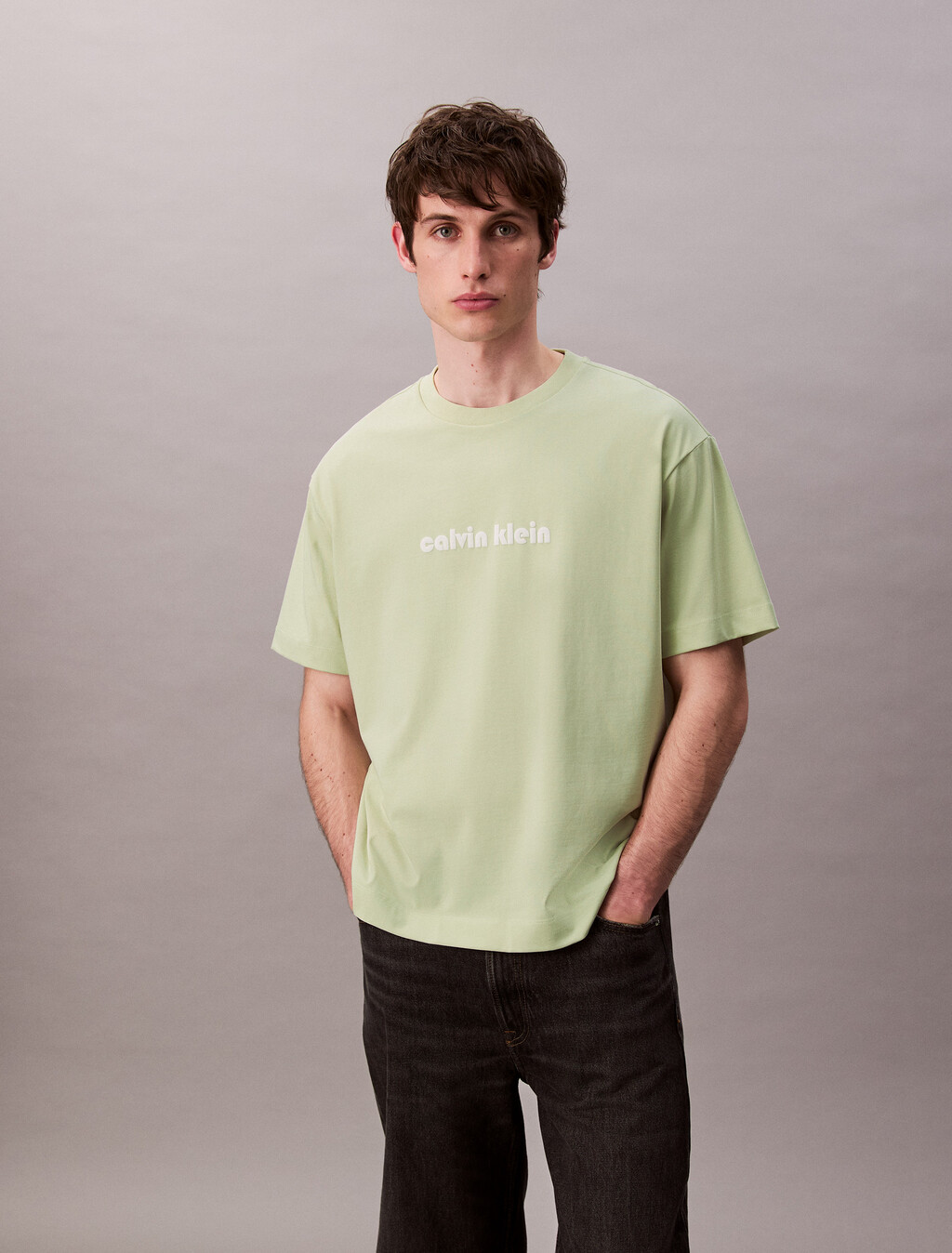 Cooling Jersey Relaxed Logo Tee, Tender Greens, hi-res