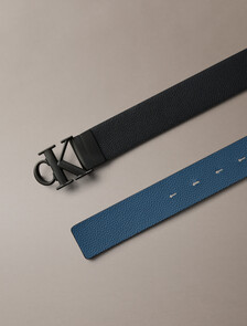 Monogram 雙面皮帶, Black/Moonlit Ocean, hi-res