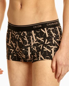 CK ONE PRINT MICRO LOW RISE TRUNKS, 10197 LOGO BREAK PRINT+BLACK, hi-res