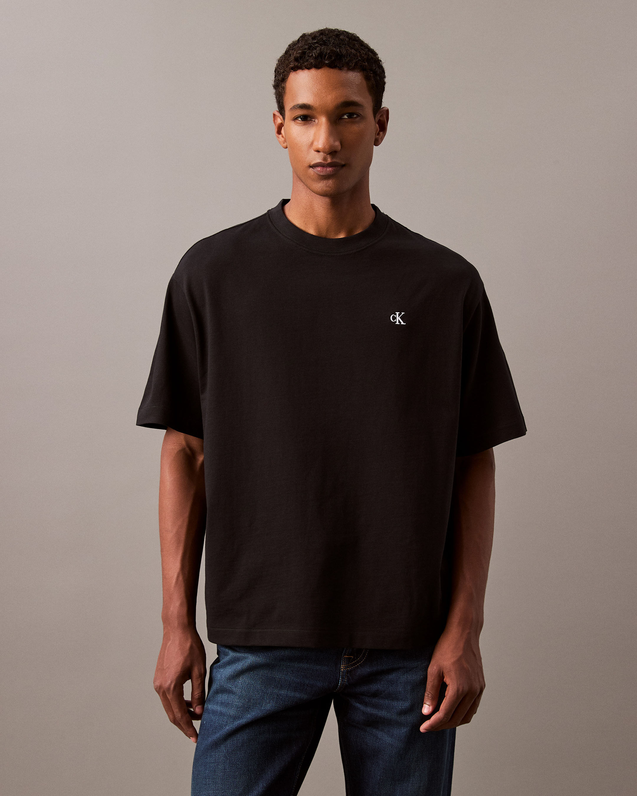 Calvin Logo Crew Neck Tee black Calvin Klein Hong Kong