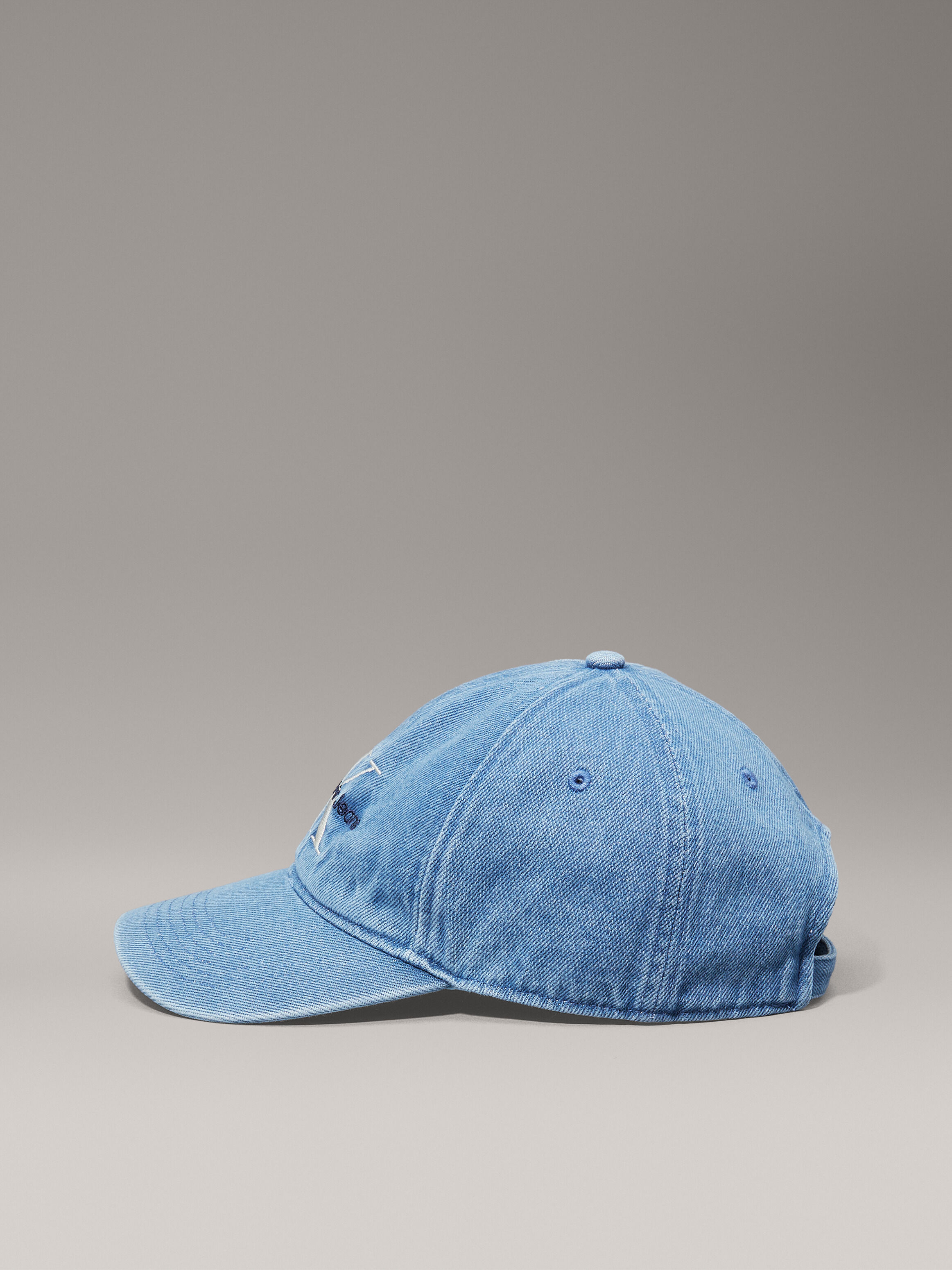 キャップ   Unisex CKJ Monogram Denim Baseball Cap 4G5007G Denim Embroidered Monogram Logo Cap | Calvin Klein
